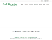 Tablet Screenshot of dandfplumbing.com